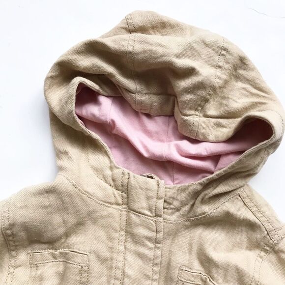 Old Navy khaki hooded safari jacket VGUC 5T - Picture 2 of 6